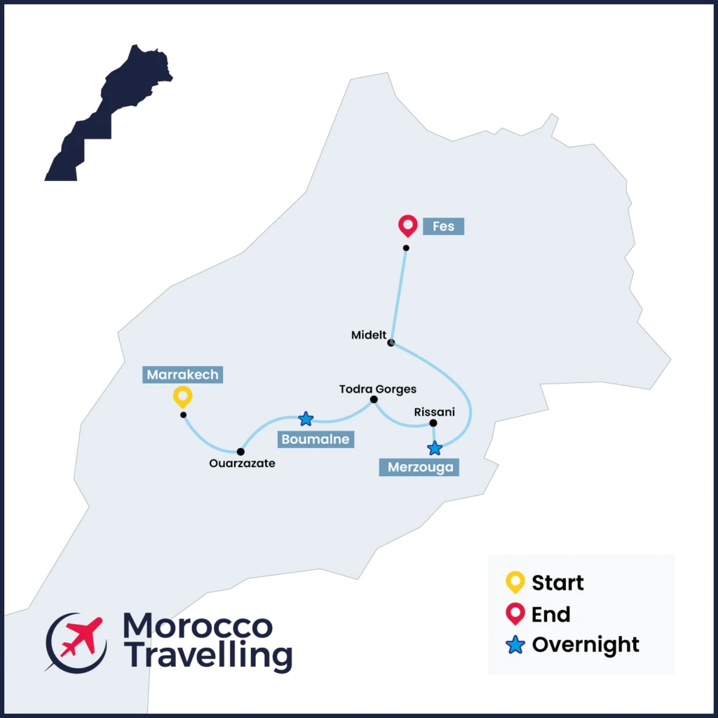 4 Days Tour From Marrakech To Fes