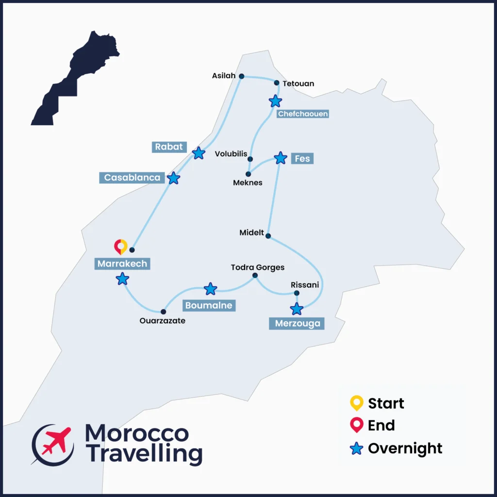 Morocco travel 13 days From Marrakech & Desert Tour-01