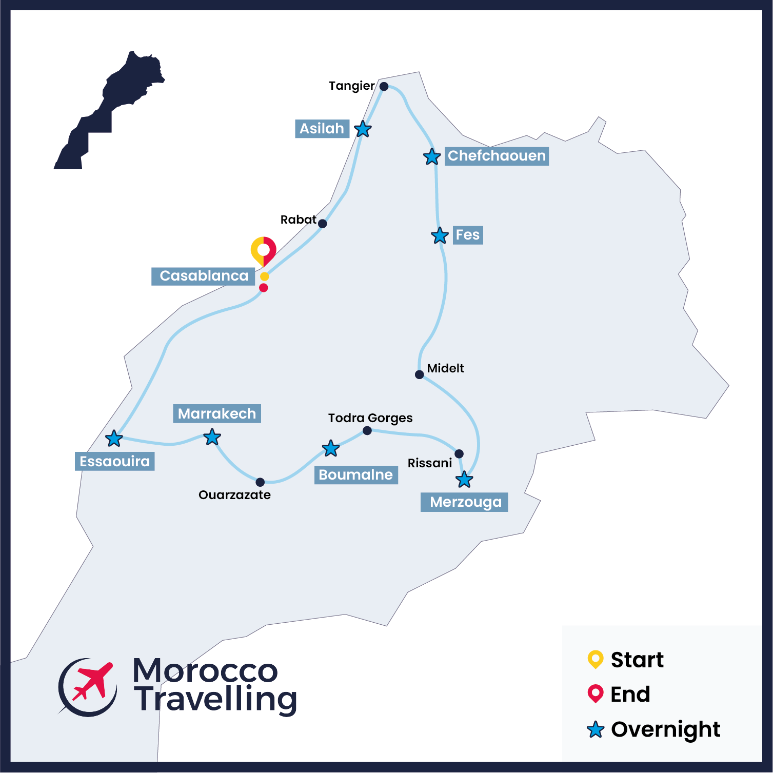 13 Day Morocco Itinerary From Casablanca Via Sahara