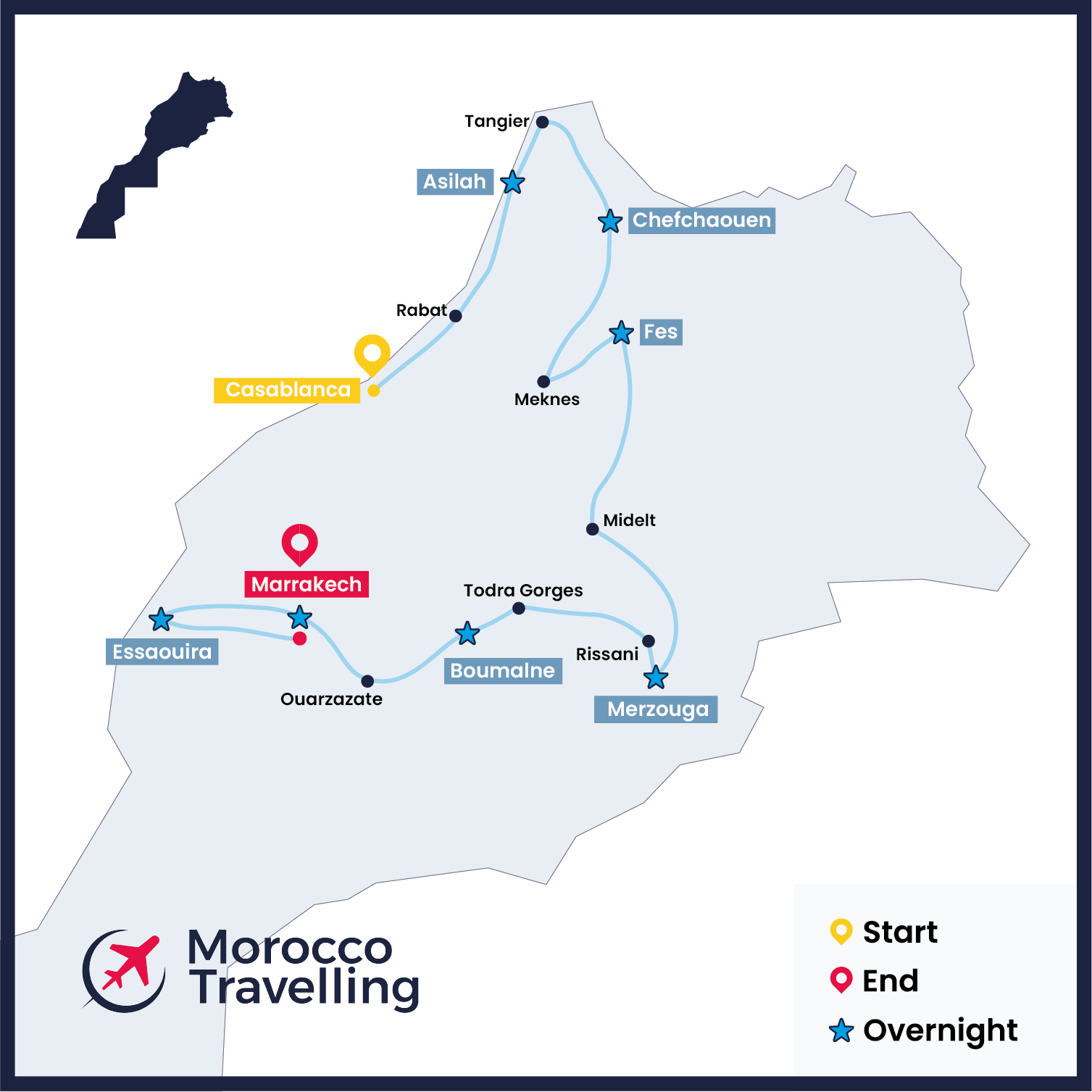 14 Days Morocco Itinerary from Casablanca