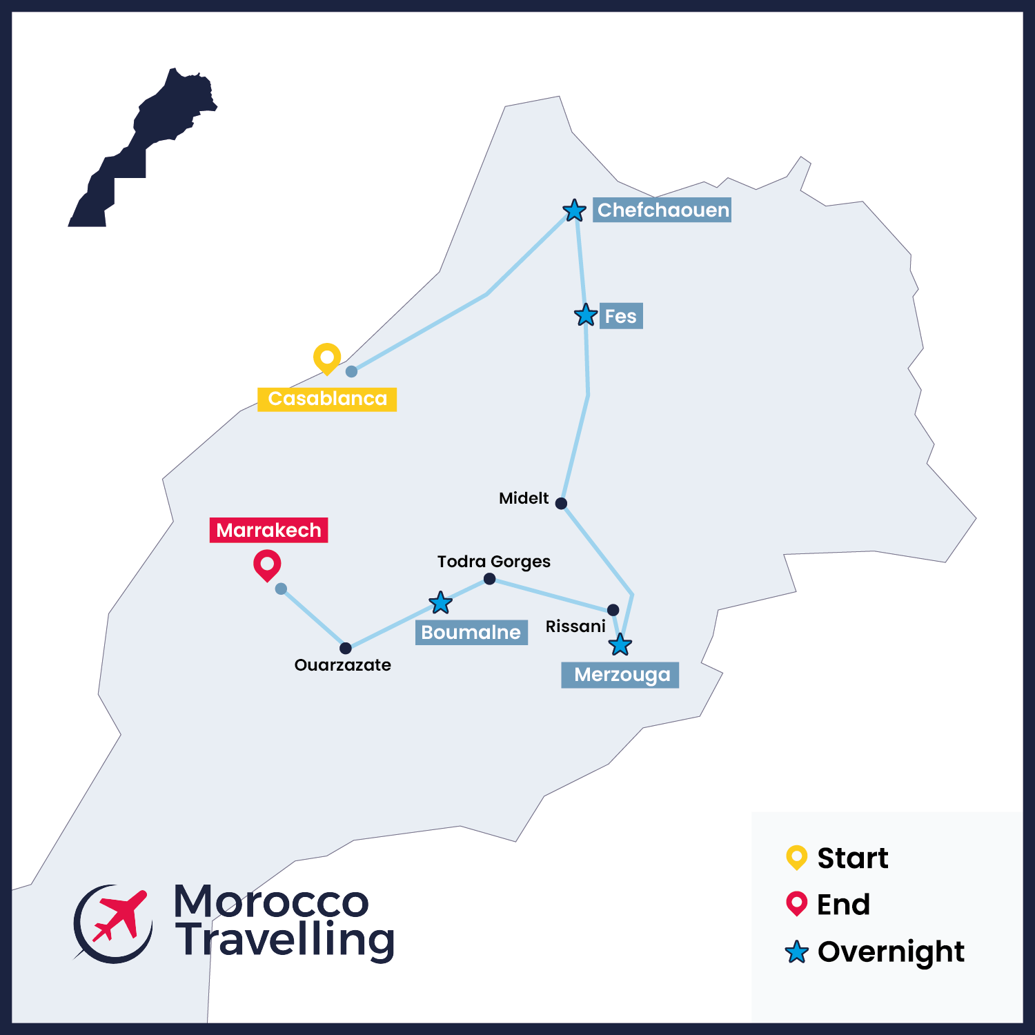 5 Days Casablanca Travelling Itinerary