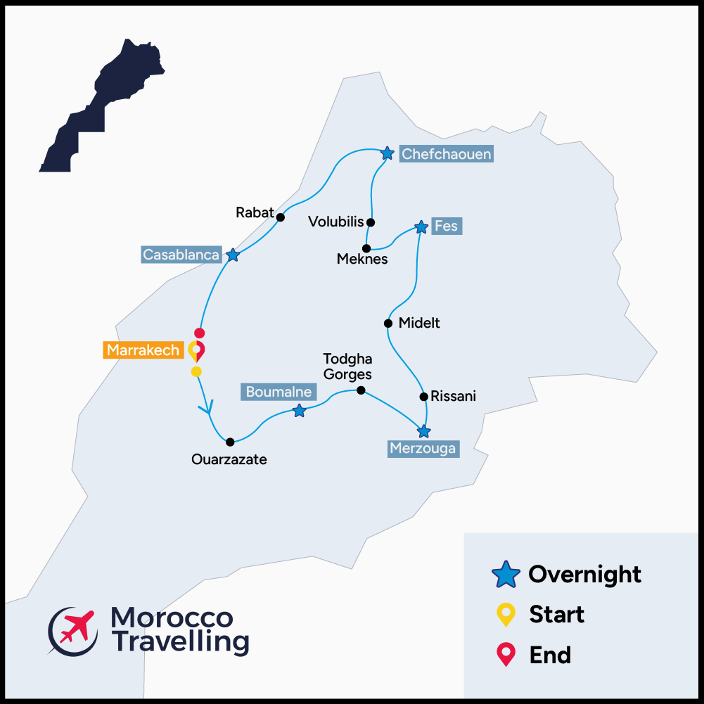 Morocco Travelling 7 Day Morocco Itinerary From Marrakech