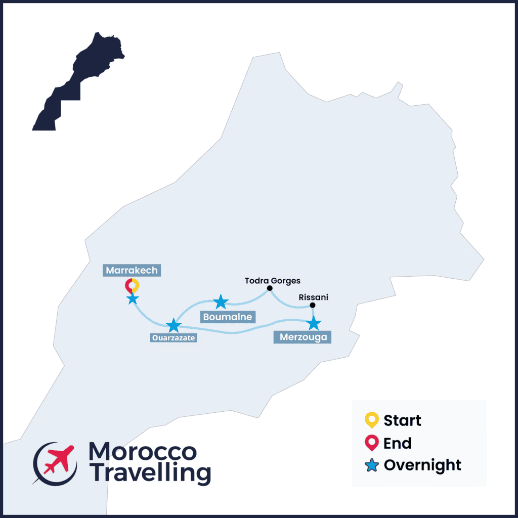Morocco Travelling 8 Day Itinerary From Marrakech