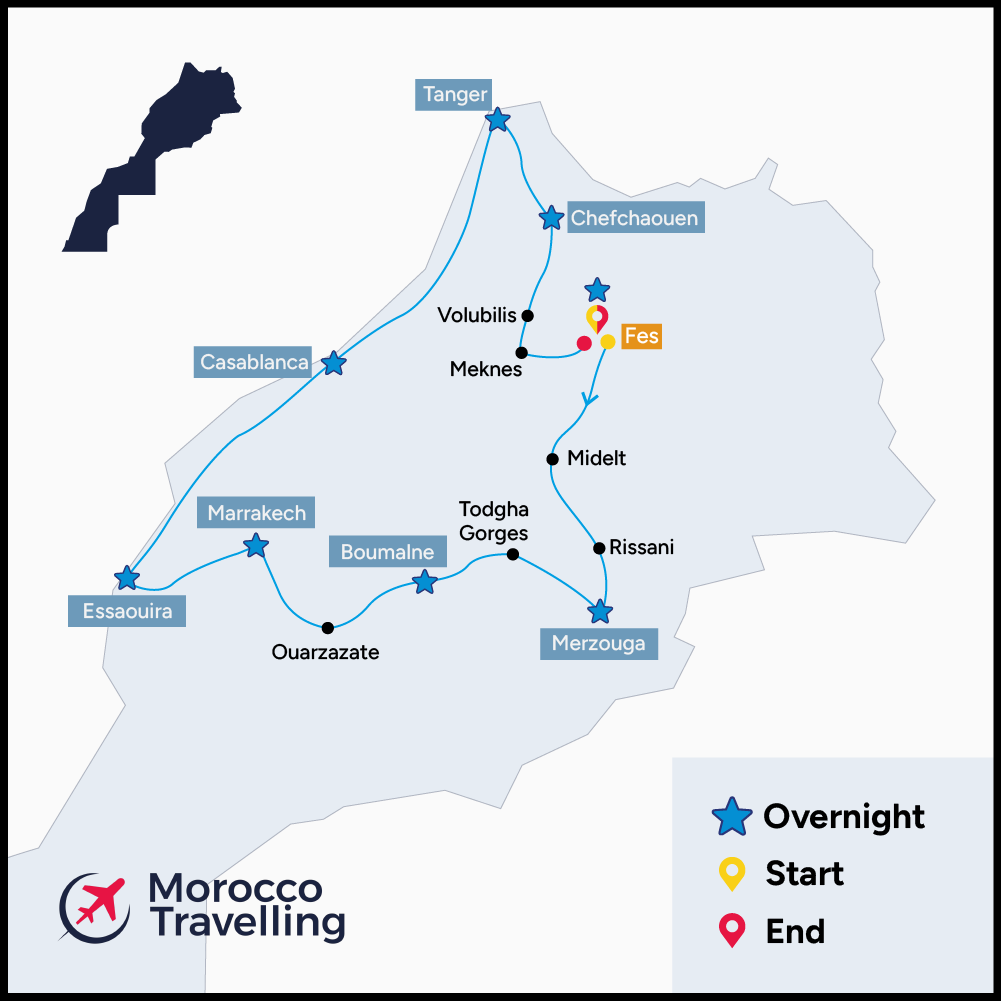 Morocco Travelling Two Week Itinerary Morocco From Fes